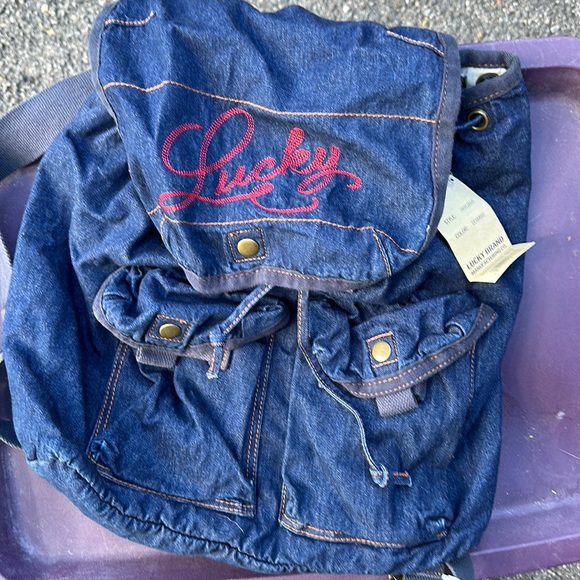 Lucky Brand Bags Lucky Brand Denim Backpack Poshmark